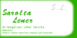 sarolta lener business card