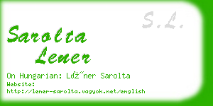 sarolta lener business card